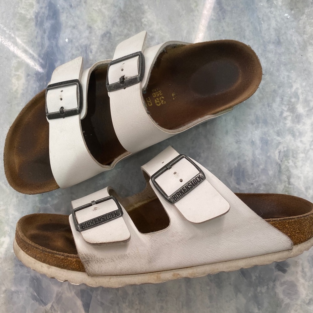 White Birkenstock Sandals